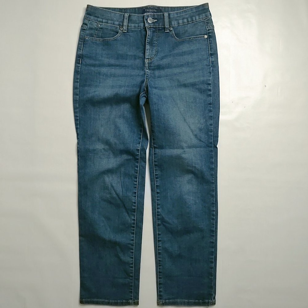 Talbots Simply Flattering 5 Pocket Jeans Medium Wash Size 4